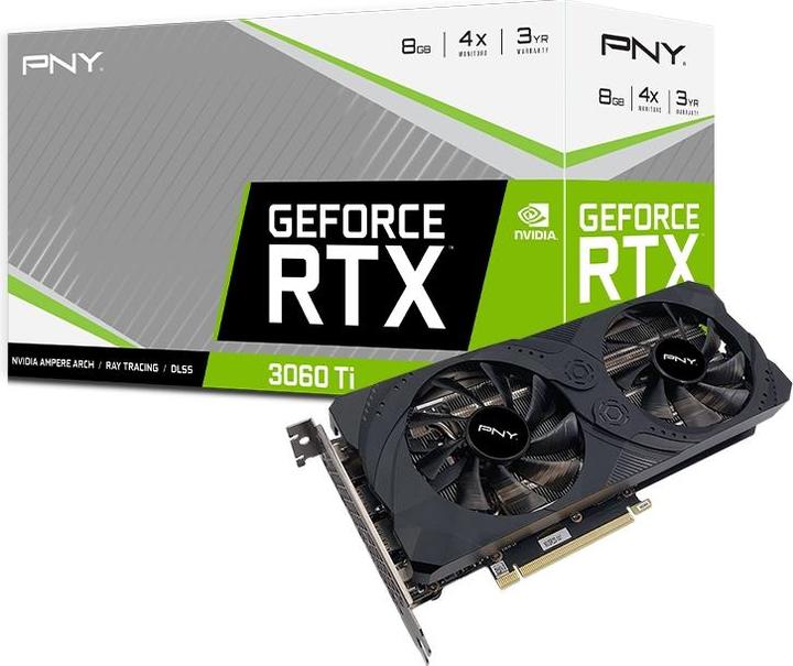 Actual product image PNY RTX3060 TI UPRISING Dual GDDR6 HDMI 3xDP (8 GB)