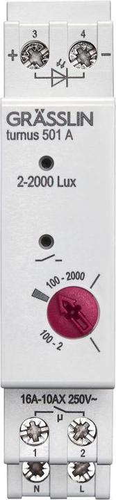 Produktbild Elbro REG-Dämmerungsschalter turnus 501 A, mit Helligkeitsfühler, 1 S, 2600 W