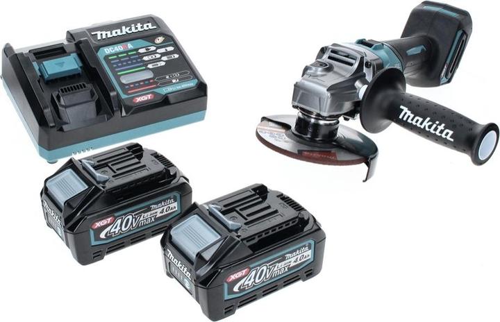 Produktbild Makita GA 005 GM2 Akku Winkelschleifer 40 V max. 125 mm Brushless XGT + 2x Akku 4,0 Ah + Ladegerät (125 mm)