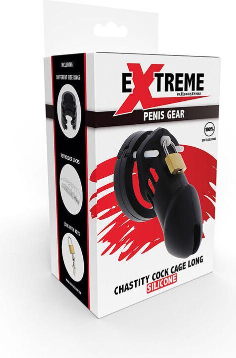 Produktbild Hidden Desire Extreme Keuschheitspumpenkã„Fig Aus Silikon Grã–Sse L Schwarz