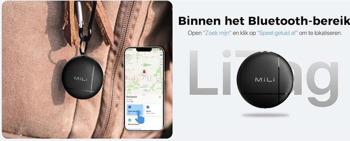 Produktbild Mili LiTag Gegenstandsfinder - Schwarz (iOS, iPadOS)