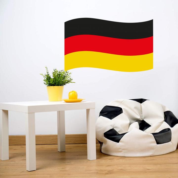 Actual product image Trenddeko Germany flag in the wind (20 x 12 cm)
