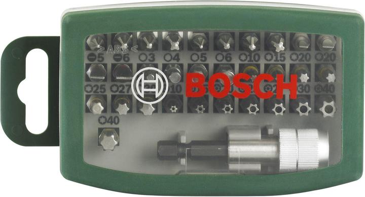 Produktbild Bosch Zubehör Schrauberbit-Set mit Farbcodierung, 32-teilig (Innensechsrund TX M10, Innensechsrund TX M15, Innensechsrund TX M20, Innensechsrund TX M30, Kreuz Phillips PH M1, Kreuz Phillips PH M2, Innensechsrund TX M25, Innensechsrund TX M27, Innensechsrund TX M40, Kreuz Pozidriv PZ M1, Kreuz Pozidriv PZ M2, Kreuz Phillips PH M3, Kreuz Pozidriv PZ M3)