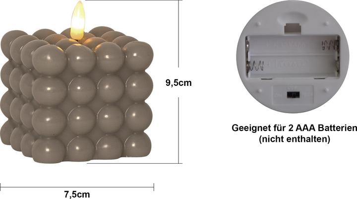 Produktbild Star Trading Bubble Kerze | LED Kerzen mit Timerfunktion | LED Kerzen flackernde Flamme | Bubble Ker (2 x)