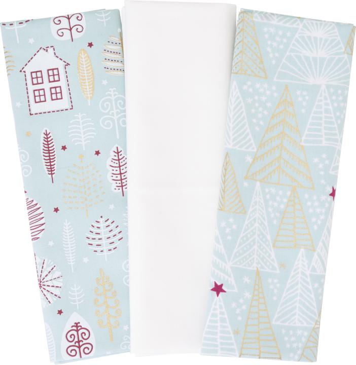 Image du produit BeaLena Lot de 3 tissus "Frozen Winter", 3 motifs de 50 x 70 cm chacun