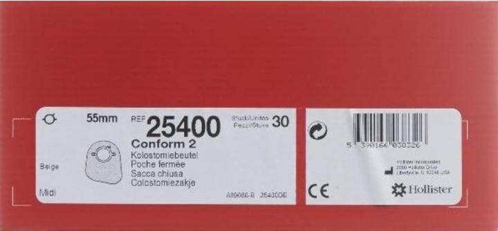 Produktbild Hollister Incorporated Colostomie Beutel -teilig 55mm hautfarbig (30 Stück, 3264 ml, 370 g)