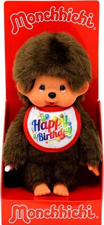 Produktbild Monchhichi Junge mit Lätzchen Happy Birthday (20 cm)