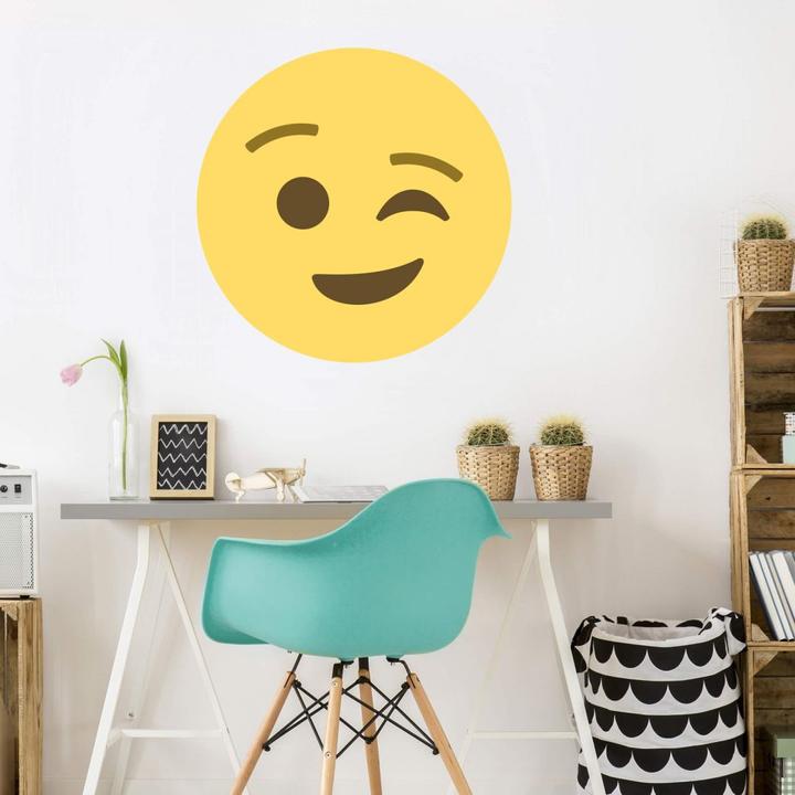Actual product image Emojione Emoji Winking Face (100 x 100 cm)
