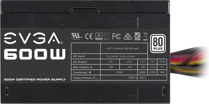 Actual product image EVGA Zasilacz 600W (100-W1-0600-K2) (600 W)