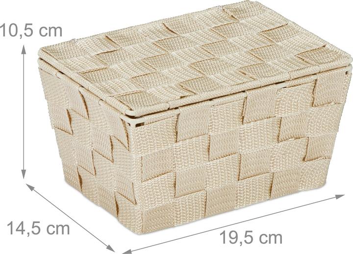 Immagine prodotto Relaxdays Cestino coperchio, bagno (1 x, 19,5 x 14,5 x 10,5 cm)