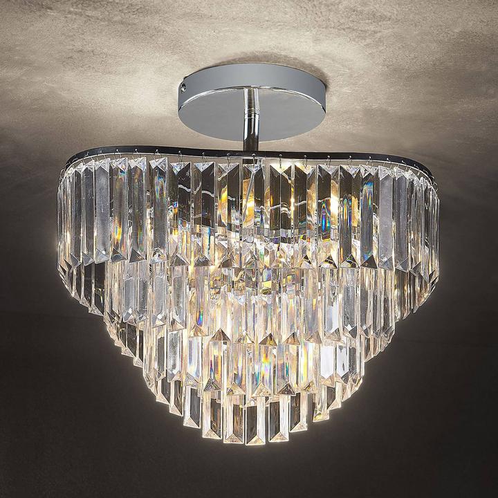 Produktbild Lindby Volina Deckenleuchte mit funkelndem Behang (37 cm)