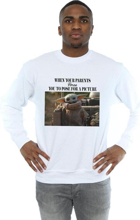 Actual product image Star Wars Mens The Mandalorian Force Picture Sweatshirt (XXL)