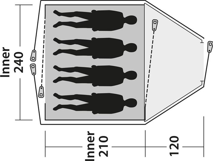 Produktbild Outwell Cloud 4 (Tunnelzelt, 6.30 kg, 4 Personen)
