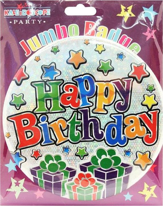 Image du produit Kaleidoscope Badge Jumbo "Joyeux anniversaire" de fête