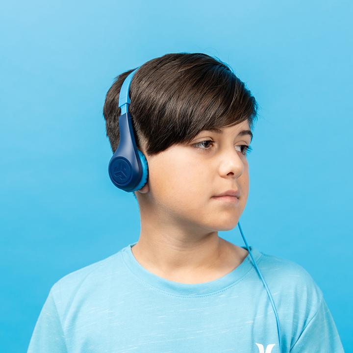 Actual product image JLab Audio JLAB JBuddies Pop Headphones On Ear blue,wired