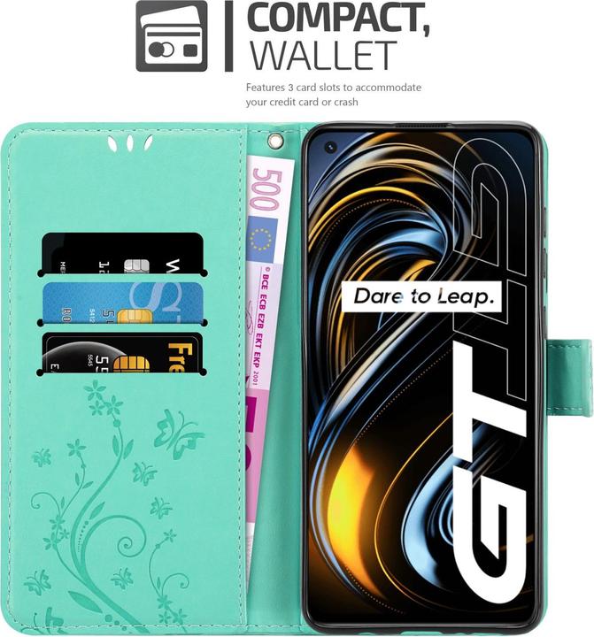 Actual product image Cadorabo Flower Book Case for Realme GT / GT Neo 2T / Q3 PRO (Realme GT Neo 2T, Realme Q3 Pro 5G)