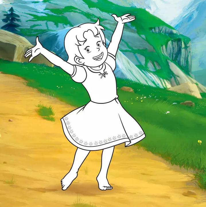 Actual product image Ravensburger Heidi: Mein Malblock (German, Studio 100 Media GmbH, 2021)