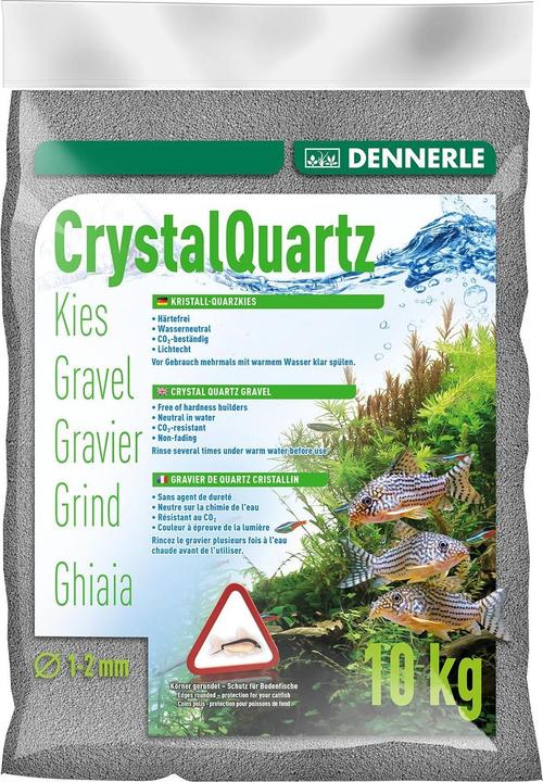 Immagine prodotto Dennerle Ghiaia di quarzo cristallino 10 kg grigio ardesia (altre voci)