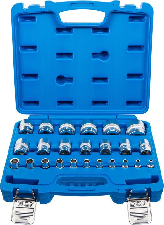 Produktbild BGS Steckschlüssel-Einsatz-Satz Sechskant 6,3 mm (1/4"), 12,5 mm (1/2") Zollmasse 24-tlg. (1/2")