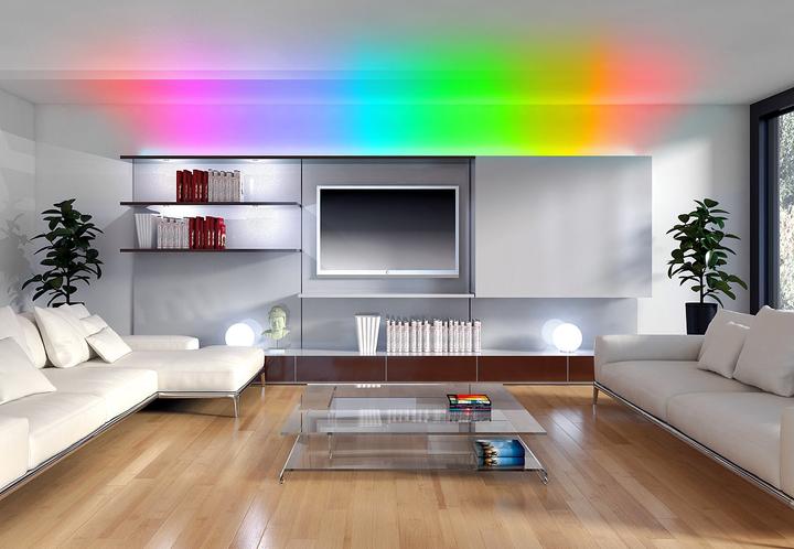 Produktbild Luminea WLAN-RGB-LED-Streifen mit Sound-Steuerung (RGB, 13 cm, Indoor)