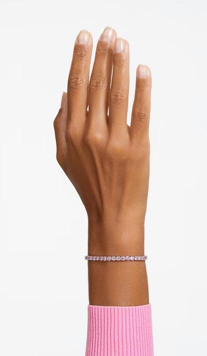 Produktbild Swarovski Matrix Tennis Armband Rundschliff Rosa (15.50 cm, Swarovski Metall)
