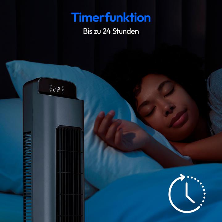 Produktbild Medion TURMVENTILATOR MD10809 5 Geschwindigkeitsstufen, 45 Watt Leistung, Touch-Bedienfeld, LED Display, in (50 dB)