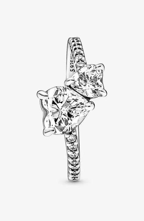 Actual product image Pandora Ring sparkling hearts (52, 925 Silver)