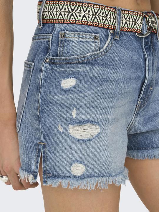 Produktbild Only ONLROBYN Hohe Taille Gerade geschnitten Jeans-Shorts Jeans-Shorts (XS)