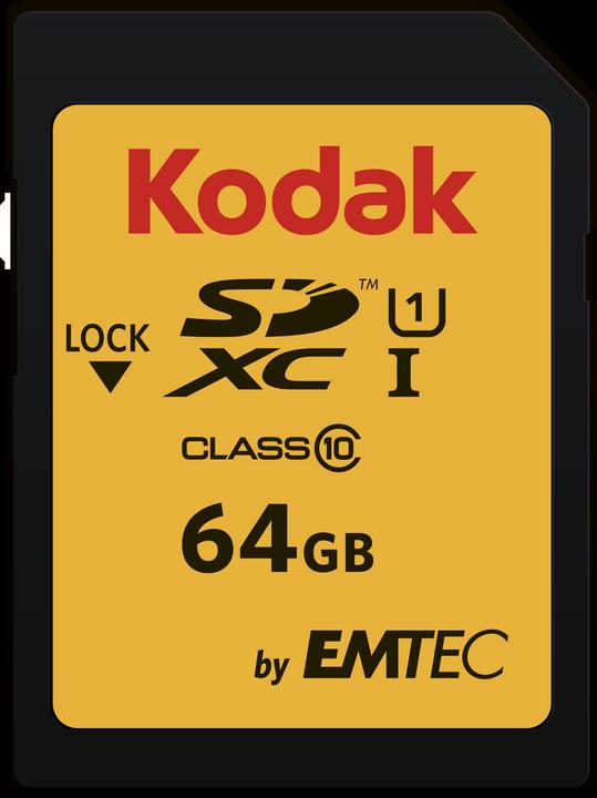 Image du produit Kodak EKMSD64GXC10K (64 Go, SDXC, U1, UHS-I)