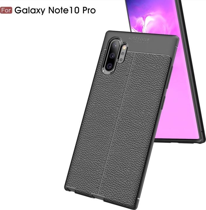 Produktbild Screenguard Samsung Galaxy Note10+ Hülle Leather Design TPU Cover (Samsung Galaxy Note 10+)
