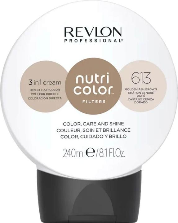 Revlon Professional Nutri Color Creme - Golden Ash Brown 613 (Hellbraun Irisé Kupfer)
