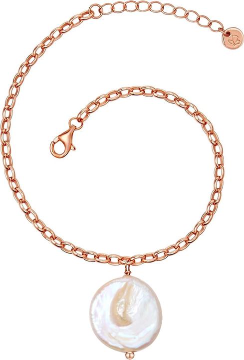 Immagine prodotto Glanzstücke München Donna Argento 925 Perle d'acqua dolce coltivate Oro rosa - 28415 (17 cm, Argento)