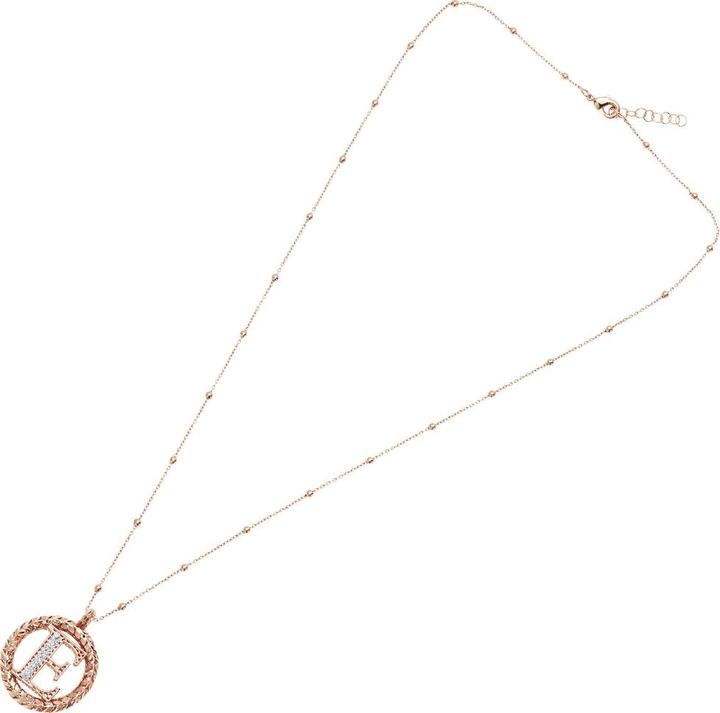 Actual product image Ottaviani Rose gold bronze necklace with silver glitter