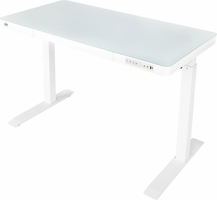 Image du produit Seville Classics Table haute Airlift 1.2 x 0.6 m, blanc, profondeur
