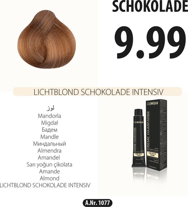 Produktbild FemMas 9.99) Haarfarbe Lichtblond Schokolade Intensiv 100ml (Lichtblond Schokolade Intensiv 100ml)