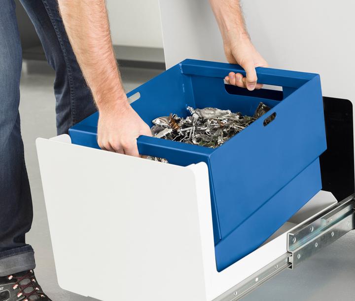 Actual product image HSM Powerline HDS 150 hard disk shredder, 1-stage, strip: 40 mm (Strip cut)