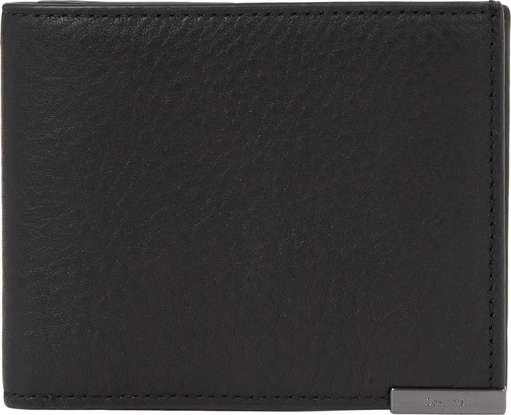 Calvin Klein Herren Geldbeutel Modern Plaque Bifold 5 CC Coin Klein, Schwarz (Ck Black), Einheitsgrö