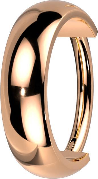 Star Piercing Micro Segmentring klappbar rosegold breit abgerundet (ohne Messing, Titan G23)