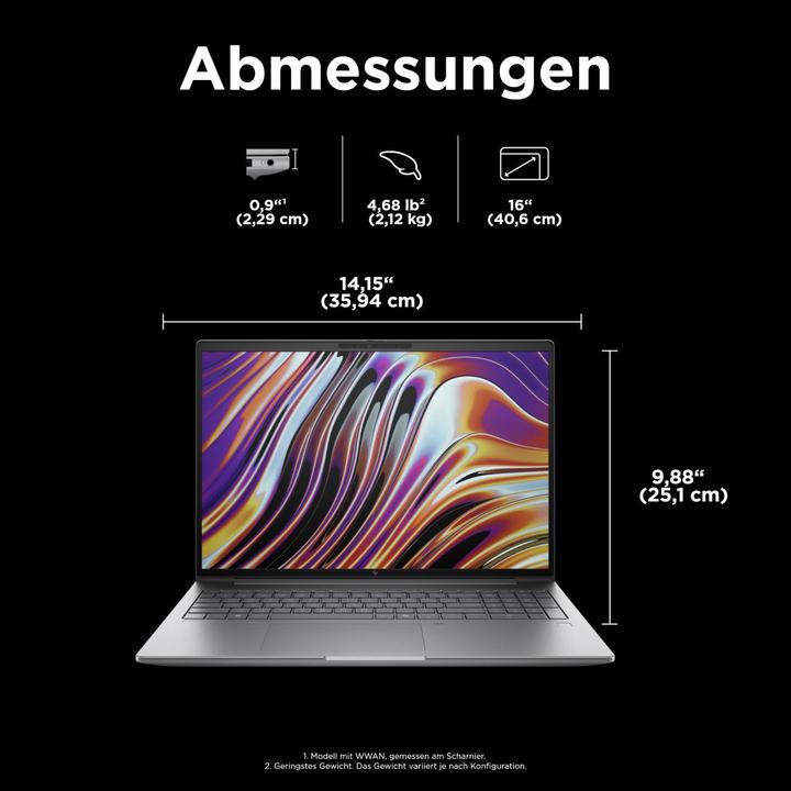 Actual product image HP ZBook Power G11 (16", Intel Core Ultra 7 155H, 32 GB, 1000 GB, DE)
