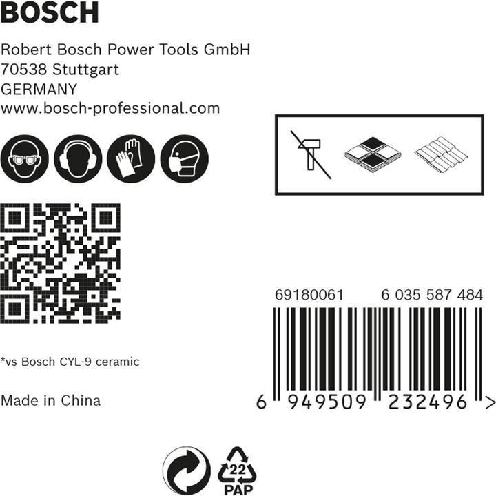 Produktbild Bosch Professional Zubehör EXPERT HEX-9 HardCeramic Bohrer-Set, 4/5/6/8/10 mm, 5-tlg. (5 mm, 4 mm, 6 mm, 8 mm, 10 mm)