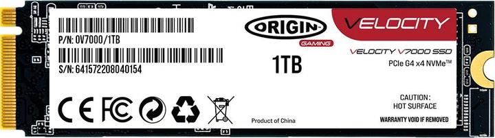 Origin Storage VELOCITY V7000 1TB PCIE 4.0 NVME M.2 SSD (1000 Go, M.2)