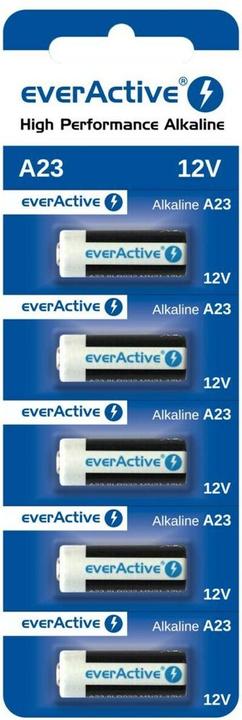 Etichetta energetica Everactive Batterie alcaline 23A 12V - confezione blister da 5 pezzi. (5 pz., A23, 55 mAh)