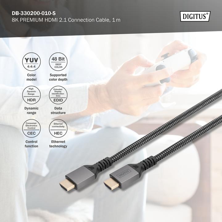 Produktbild Digitus HDMI (Typ A) — HDMI (Typ A) (1 m, HDMI)