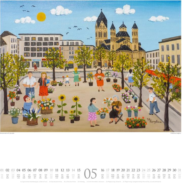 Image du produit Naive Malerei Kalender 2026 (48 x 54 cm, Couverture rigide, Allemand, Anglais, Français)