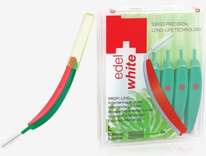 Produktbild Edel + White Interdentalbürsten L 0.8mm 6 Stk. (6 x, 0.80 mm)