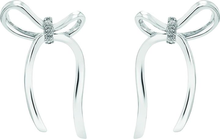 Image du produit Amor Ohrschmuck für Damen, 925 Sterling Silber, Zirkonia synth. | Schleife (Argent 925)