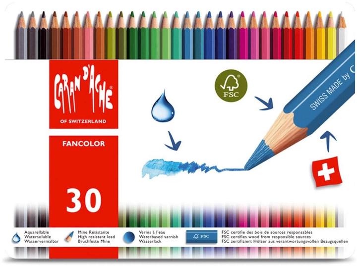Image du produit Caran d'Ache Fancolor Farbstifte Metallschachtel (Multicolore, 30 x)