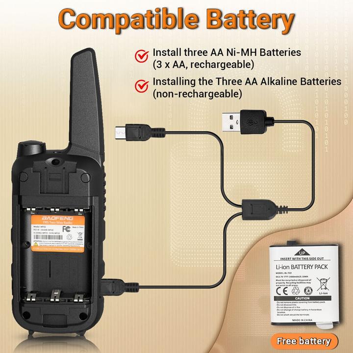 Actual product image Baofeng Walkie-Talkie BF-T25E Orange (10 km)