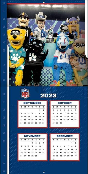 Image du produit NFL - NFL Maskottchen - 30,5 x 30,5 cm Calendrier mural 2024 (Anglais, Allemand, Français, Italien, Espagnol)