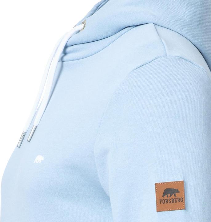 Produktbild Forsberg Hoodie mit Logo auf Brust und Rücken schwarz, pastellblau (S)